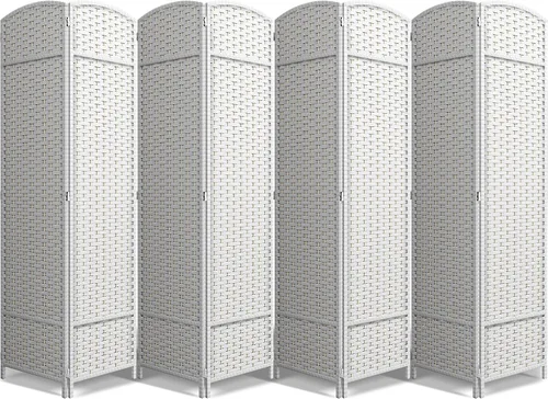 Vista 19 de Sorbus Divisor de habitación de 4 paneles de 6 pies de alto, pantalla de privacidad, paneles dobles extra anchos con bisagras, diseño de malla