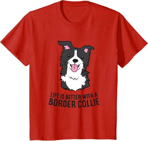 Vista 3 de Camiseta Border Collie Owner Life Is Better With a Border Collie Dog, Blanco, S