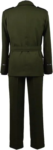 Vista 3 de Disfraz de oficial del ejército de Estados Unidos, uniforme de héroe capitán Steve Rogers, traje de cosplay