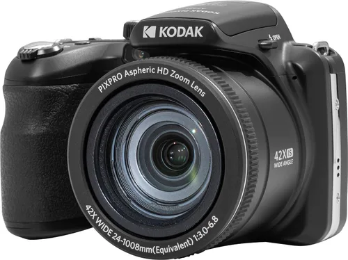 Vista 2 de Kodak PIXPRO AZ425 - Paquete de cámara digital con tarjeta de memoria de 64 GB + funda para cámara (negro) + lector de tarjetas USB + trípode
