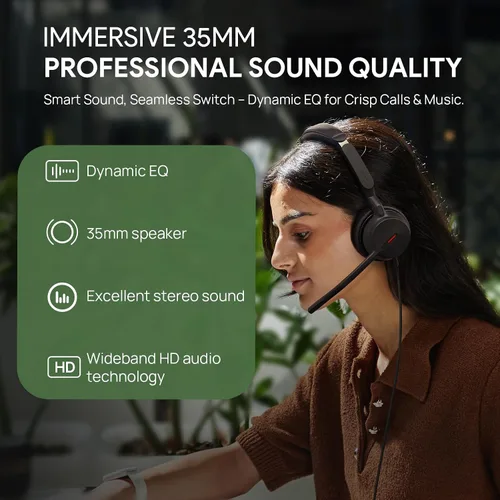 Vista 5 de Yealink Auriculares USB con cable UH44, certificados por equipos