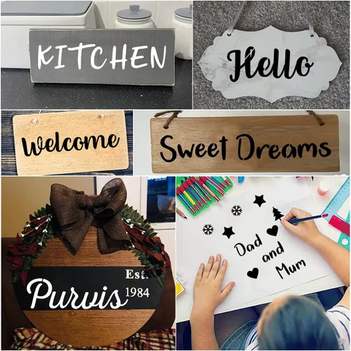 Vista 2 de Plantillas de letras del alfabeto para pintar, paquete de 16 plantillas de plantillas de letras para madera, pasteles, galletas y manualidades