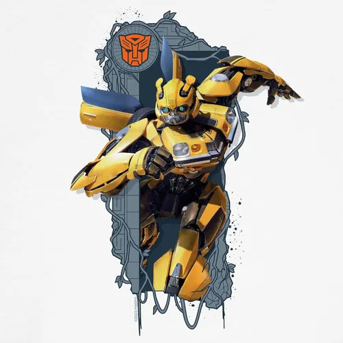 Vista 3 de CafePress Transformers 7 Bumblebee Charging T Shirt Kids Camiseta de algodón