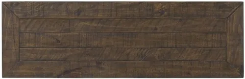 Vista 9 de Martin Svensson Home Mesa consola de sofá de madera maciza, color negro con tapa marrón