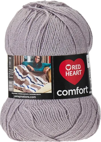 Vista 38 de RED HEART Hilo Comfort Shimmers, ópalo blanco Ópalo blanco brillante