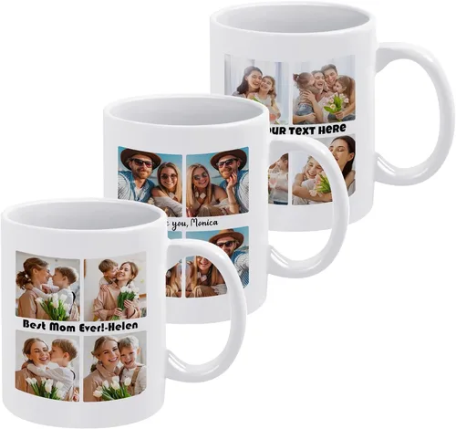 Vista 11 de Taza de café personalizada con diseño de taza de café personalizada con texto fotográfico y logotipo, regalos personalizados de Navidad para hombres