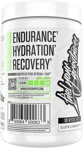 Vista 3 de RYSE BCAA - Polvo EAA - Tropical Snocone - 0.18 oz de aminoácidos de cadena ramificada, 0.11 onzas de aminoácidos esenciales, electrolitos sin