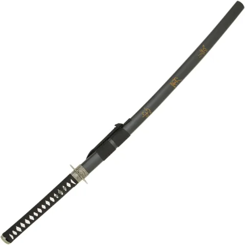 Vista 5 de MASTER USA - Espada Katana tallada a mano con código Samurai Bushido en vaina, acero 1045, 41.5 pulgadas en total, incluye soporte de exhibición