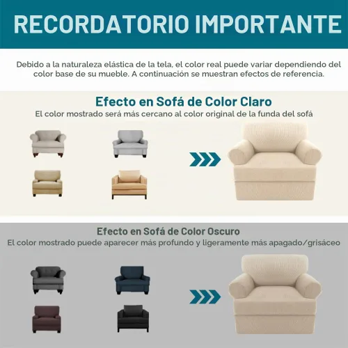Vista 6 de Turquoize Funda para sillón con cojín en forma de T para sala de estar, funda elástica para sofá, funda suave para sillón, fundas de muebles