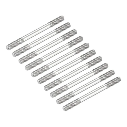 Vista 44 de METALLIXITY Tornillos de doble extremo (rosca M3, 0.787 in de longitud), 20 unidades, acero inoxidable 304, pernos de varilla roscados dobles