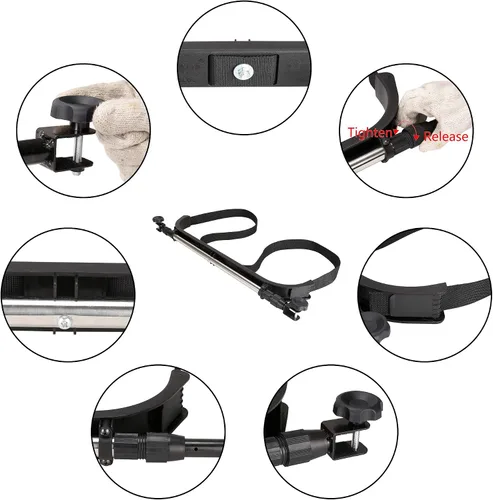 Vista 4 de 10L0L Soporte universal para bolsa de asiento trasero para carrito de golf para la mayoría de carritos de golf 2+2, soporte ajustable sin