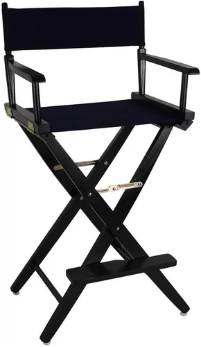 Vista 19 de American Trails Silla de director extra ancha de 18.0 in, marco negro con lona negra premium