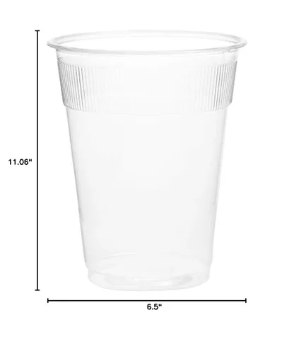 Vista 4 de AP0900W Taza de alojamiento de plástico sin logotipo envuelta translúcida de 9 oz (caja de 1,000)