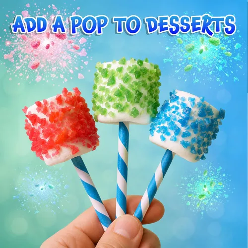 Vista 6 de Sour Popping Rocks, Popping Candy envuelto individualmente, 40 paquetes