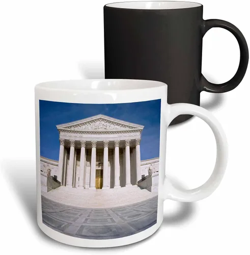 Vista 13 de 3dRose Washington, DC, Edificio de la Corte Suprema-US09 BJA0018-Jaynes Gallery - Taza de dos tonos, 11 onzas, negro/blanco