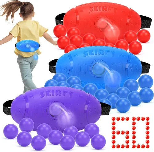 Vista 7 de Skirfy Juegos de fiesta al aire libre para niños y adultos, juego de pelota agitadora con 40 bolas, divertidos juguetes para interiores