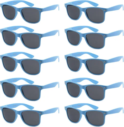 Vista 28 de Paquete de 10 lentes de sol a granel con protección UV para Bandera Americana Humo