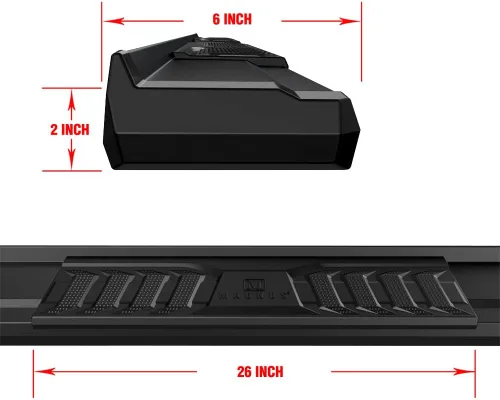 Vista 3 de APS Estribos Nerf estilo OE negro compatibles con Ford Explorer 2020-2024 Sport Utility de 4 puertas