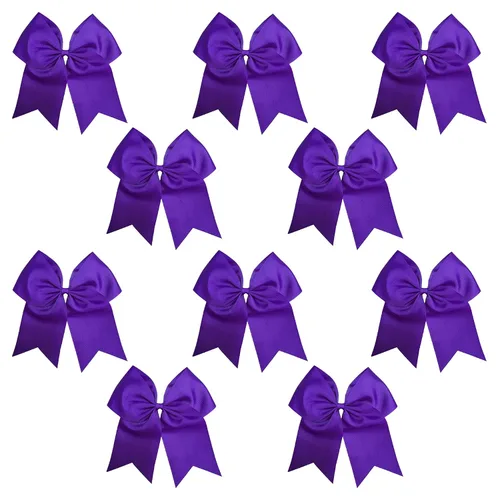Vista 30 de Kenz Laurenz Lazos grandes para el pelo de 7 pulgadas, accesorios clásicos grandes para adolescentes, mujeres y niñas, animadoras de sóftbol