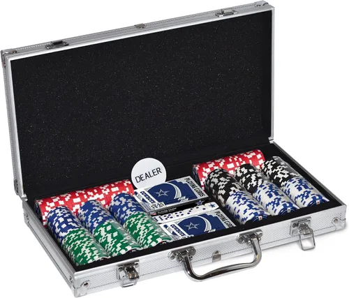Vista 4 de MasterPieces Día del Juego - NFL Buffalo Bills - Juego de fichas de póquer de 300 piezas, estilo casino