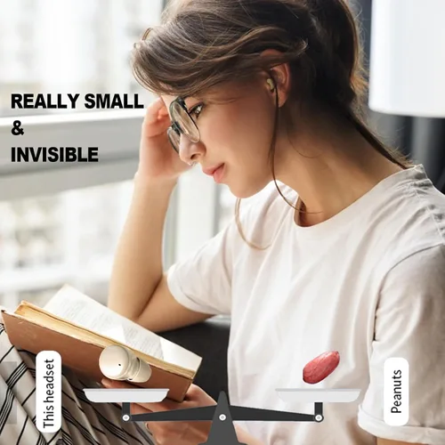 Vista 3 de Auriculares inalámbricos para dormir en el costado, inalámbricos, invisibles, pequeños, con Bluetooth, para dormir, con cancelación de ruido