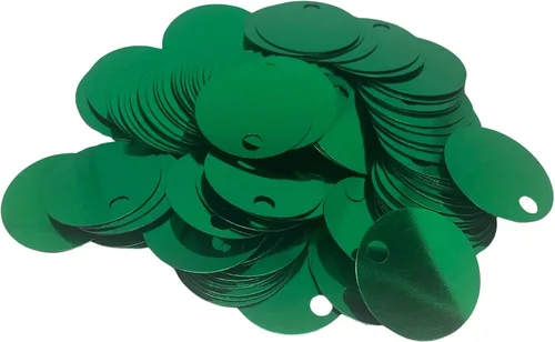 Vista 10 de Paillettes de lentejuelas redondas planas de 10/20/1.181 in, agujero de 0.157 in, mezcla de colores, lentejuelas acrílicas, 1,76 onzas (1.76 oz)