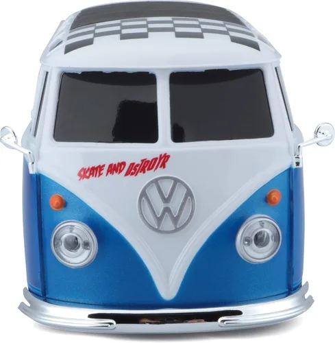 Vista 2 de Maisto 1:24 RC VW Van Samba 2.4GHZ Vehículo de control remoto, blanco/azul (81529-00000009)