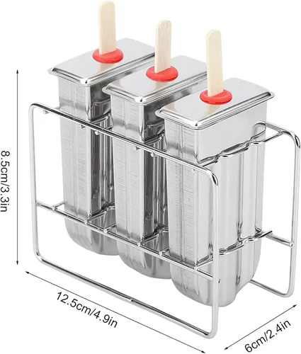 Vista 3 de FDIT set 3PCS 304 acero inoxidable redondo helado helado