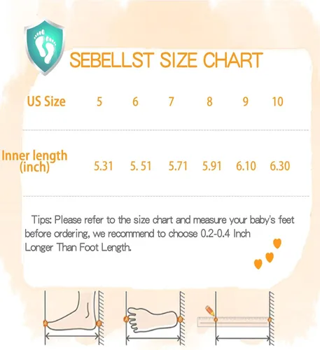 Vista 6 de SEBELLST Zapatos de bebé para niños y niñas, zapatillas antideslizantes y transpirables, suela plana de goma suave, zapatillas de malla casual