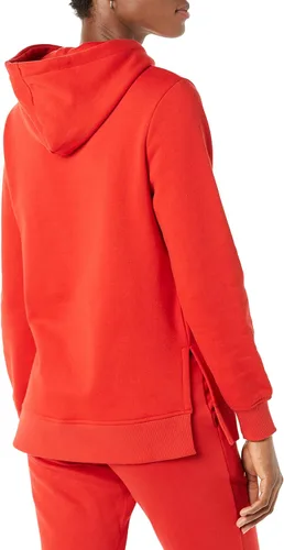 Vista 2 de Tienda Essentials - Sudadera tipo túnica de felpa de rizo con capucha para mujer
