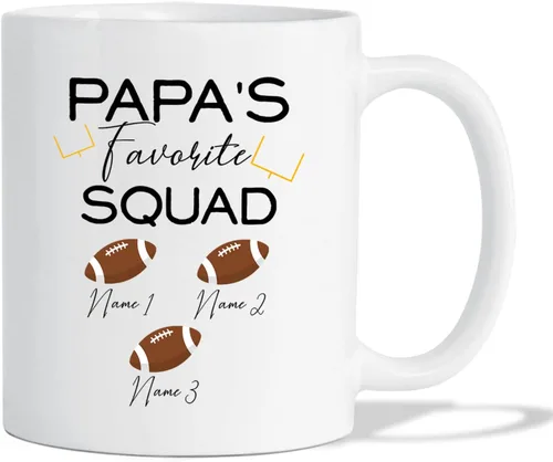 Vista 8 de Taza con texto en inglés "Best Papa Ever", tazas personalizadas para papá, tazas con foto personalizadas, regalos de hijo, hija, niños, taza