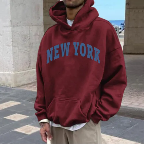 Vista 4 de Mens Hoodie Shirts Long Sleeve Cotton Lightweight Jersey with Hood Stretch Athletic Loose Fit Pullover