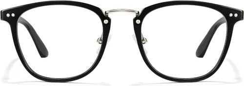 Vista 2 de Cyxus TR90 - Gafas cuadradas para hombre, marco transparente, con bloqueo de luz azul, lentes de computadora ultraligeras