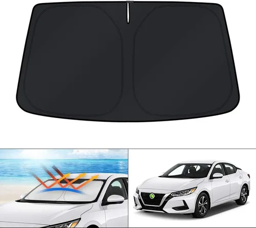 Vista 47 de KUST Parasol para parabrisas para BMW X1 F48 2016, 2017, 2018, 2019, 2020, 2021, 2022, accesorios de ajuste personalizado, parasol plegable