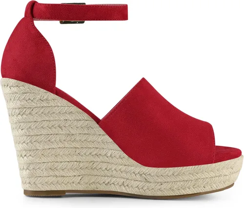 Vista 6 de Allegra K Alpargatas con plataforma y tacones para mujer