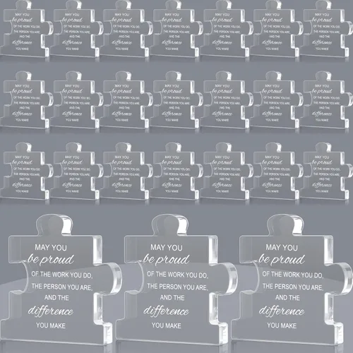 Vista 11 de Huquary Premios de agradecimiento a los empleados para el compañero de trabajo del mes Trofeo Acrílico Regalo de agradecimiento a granel Be Proud of
