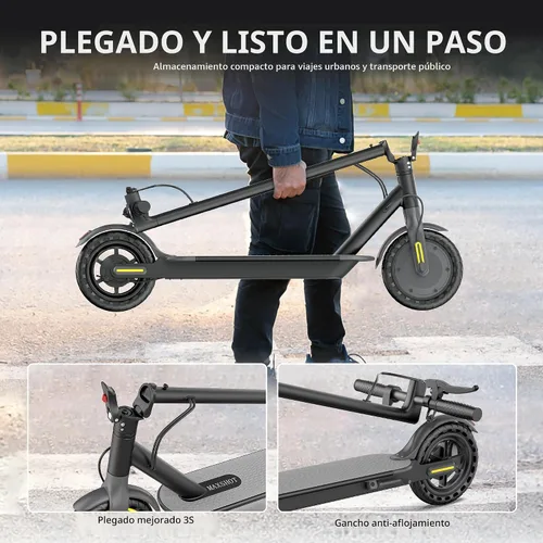 Vista 5 de Maxshot Electric Scooter, 350W/500W Powerful Motor, 19-22 MPH Max Speed, 15-28 Miles Range, Foldable escooter with Dual Braking Systems, Smart APP