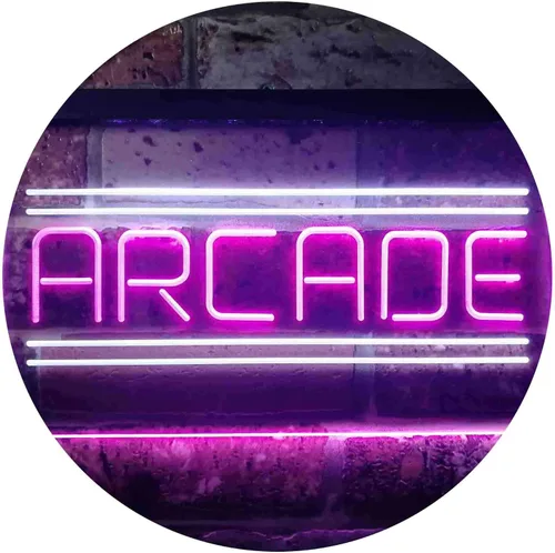 Vista 9 de ADVPRO Arcade Game Zone Room - Letrero de neón LED de doble color, azul y rojo, 12 "x 8.5" st6s32-i3368-br