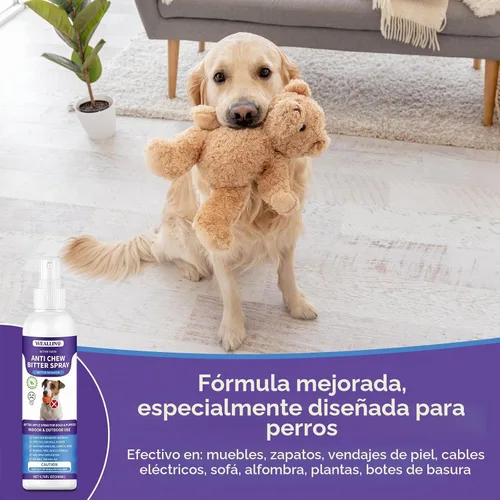 Vista 3 de WEALLIN Spray antimasticable para perros, 6.76 onzas líquidas, espray de manzana amarga para perros, aerosol disuasorio para perros, detiene