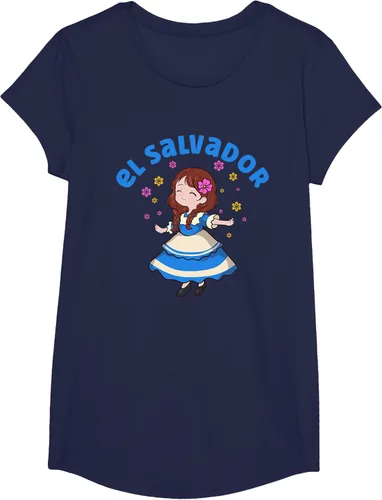 Vista 25 de Camiseta de mujer hispana con bandera salvadoreña de El Salvador Orgullosa, Negro