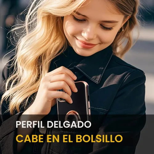 Vista 6 de Funda diseñada para iPhone 11, soporte de anillo giratorio de 360° integrado, soporte magnético de silicona suave, cubierta protectora ultra delgada