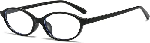 Vista 12 de Lentes ovalados retro para mujeres y hombres, vintage ovalados de los años 90, lentes de luz azul Y2K de cara pequeña, anteojos falsos