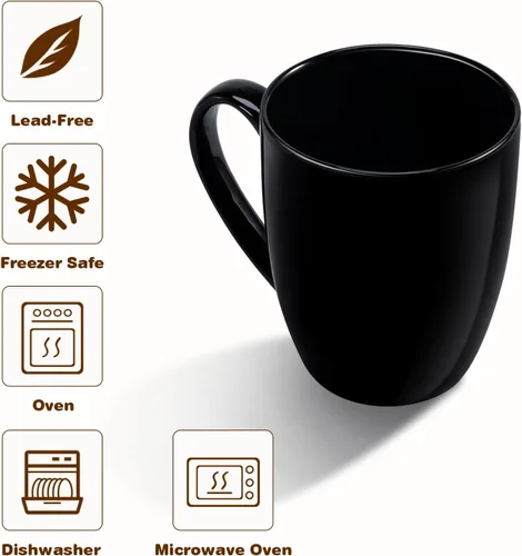 Vista 3 de Urbanstrive Taza de café grande de 16 oz con asa, taza de té taza de café novedosa idea de regalo para hombres y mujeres, trabajo de oficina