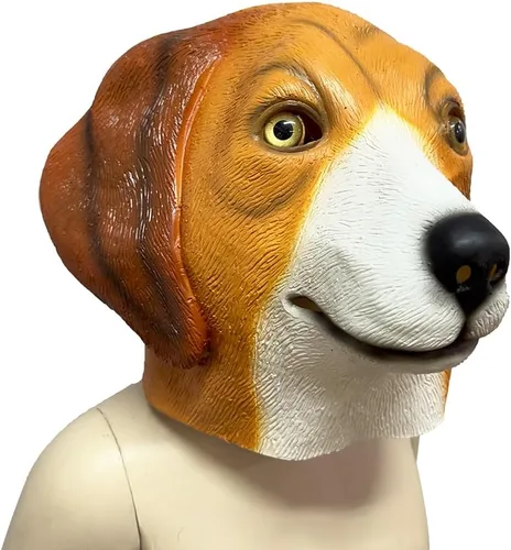 Vista 3 de FantastCostumes Máscara unisex de animales para adultos, máscara de látex de animales para Halloween, espeluznante máscara de cosplay realista