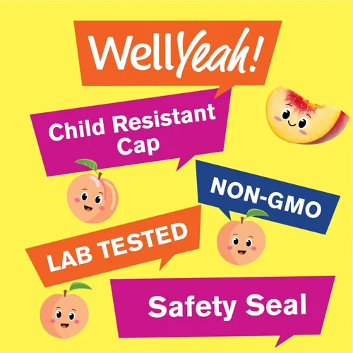 Vista 4 de WellYeah Gomitas de curcumina de cúrcuma con pimienta negra para niños, apoyo inmunológico natural, salud articular y muscular, salud digestiva