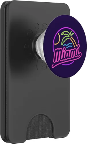 Vista 8 de Miami, Miami Beach Florida USA Graphic Gift PopSockets Grip and Stand para teléfonos y tabletas, Negro