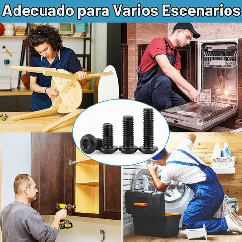 Vista 5 de SATANTECH Kit surtido de 1625 tornillos y tuercas, M2 M3 M4 M5 Surtido de pernos de tuerca con cerradura y arandelas planas, kit surtido de Kit