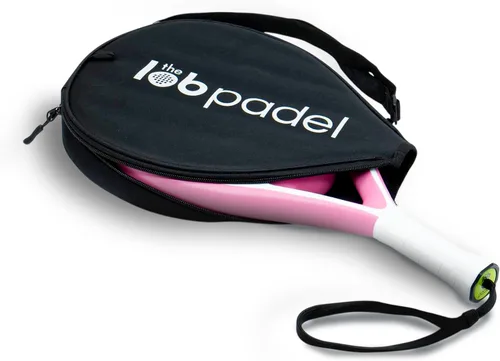 Vista 7 de Raqueta de pádel de fibra de carbono 3K para niños Forma redonda para control Ligera y de gran potencia Pala Padel para niños Raqueta