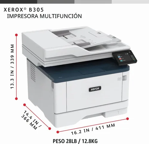 Vista 2 de Xerox Impresora láser inalámbrica todo en uno B305DNI en blanco y negro
