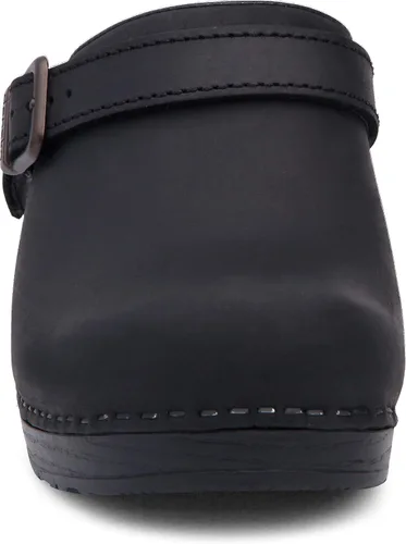 Vista 4 de Dansko Zuecos Ingrid con espalda abierta para mujer, marrón (Antique Brown Oiled), 36 M EU